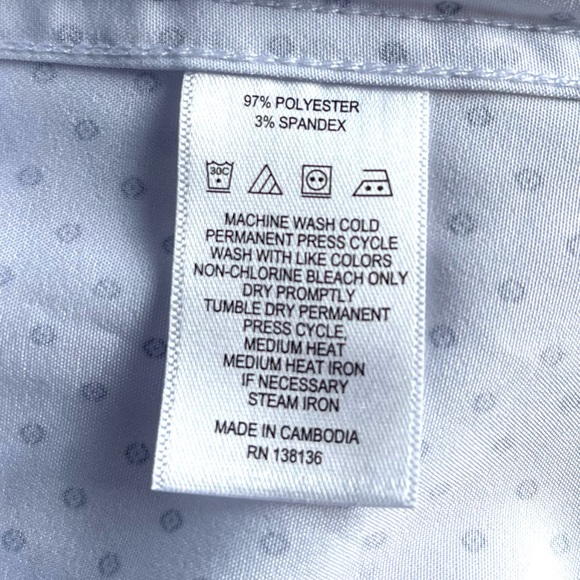 Perry Ellis Portfolio Performance Tech Dress Shirt Modern Fit 17.5 Gorpcore Lite - Picture 15 of 15